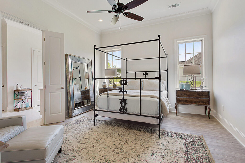 Primary bedroom design - Highland Homes Living - Louisiana Home Builder