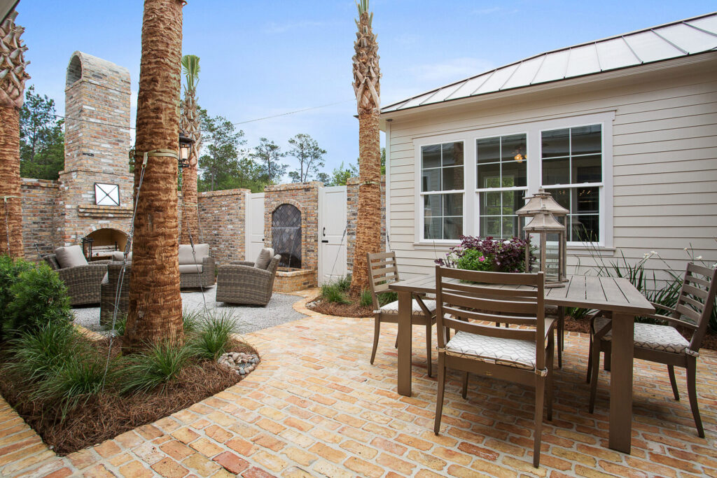 Courtyard entertaining - Highland Homes Living - Louisiana Home Builder